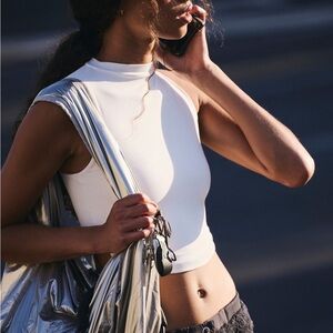 Free People Movement White Activewear Tank Top